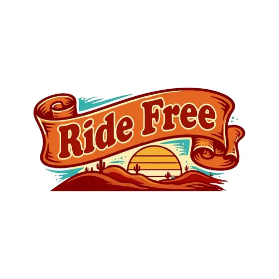 Ride Free Ribbon With Sunset