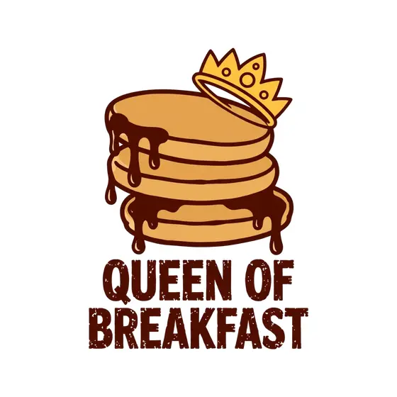 Stacked Pancakes With Crown And Syrup
