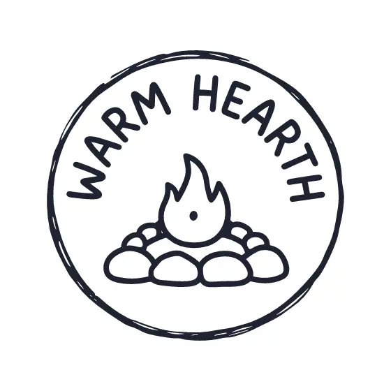 Warm Hearth Badge With Stone Fire Ring