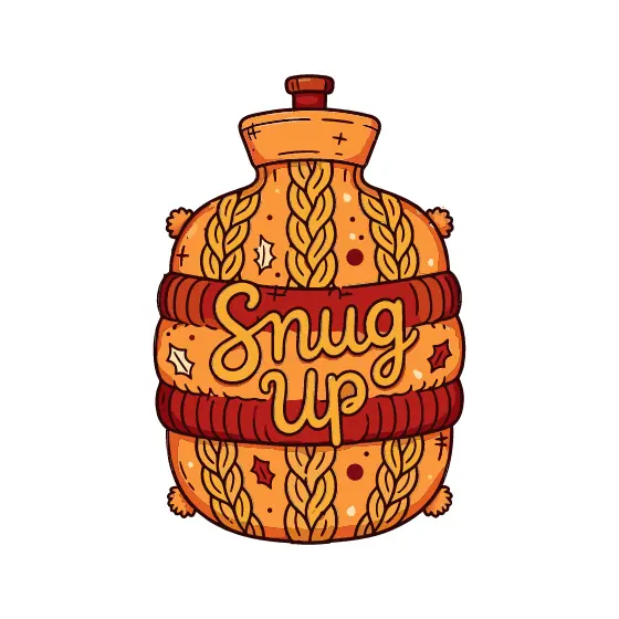 Knit-Wrapped Hot Water Bottle Snug Up