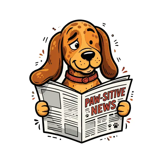 Hound Reading Paw-sitive News Newspaper