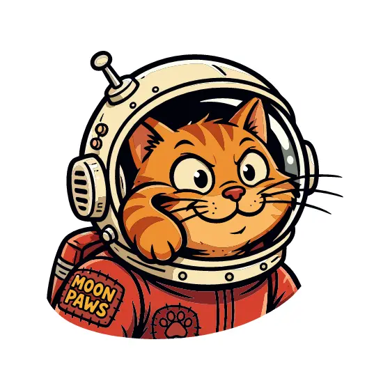 Ginger Cat Smirking in Astronaut Helmet