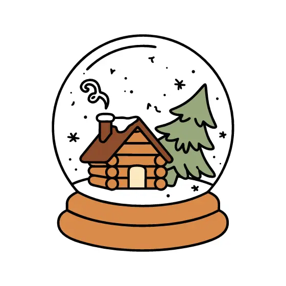 Snow Globe With Cabin and Door