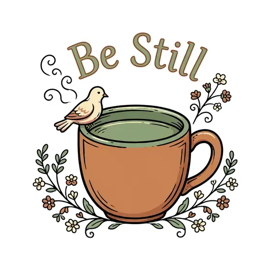 Terracotta Cup With Dove