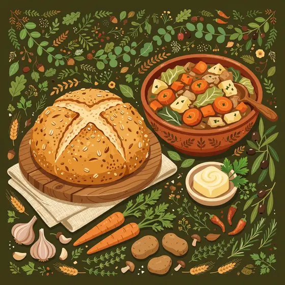 Golden Irish Soda Bread With Stew