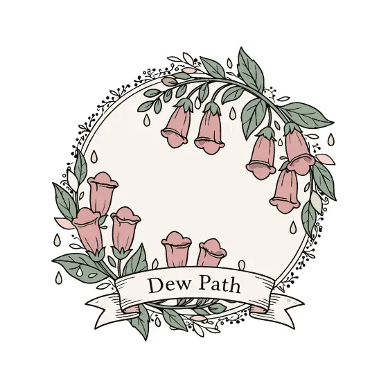 Foxglove Wreath With Dew Path Banner