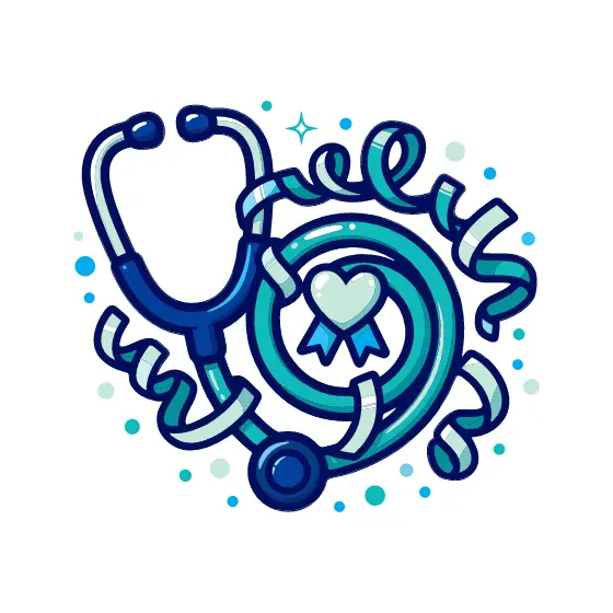 Stethoscope Wrapped In Ribbon Streamers