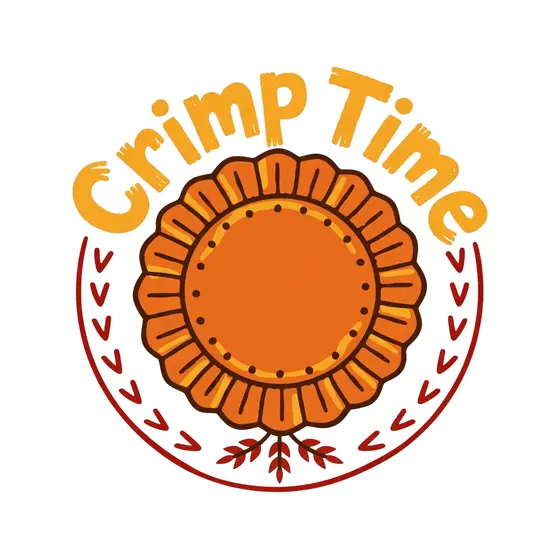 Orange Crimp Time Pie With Chevrons