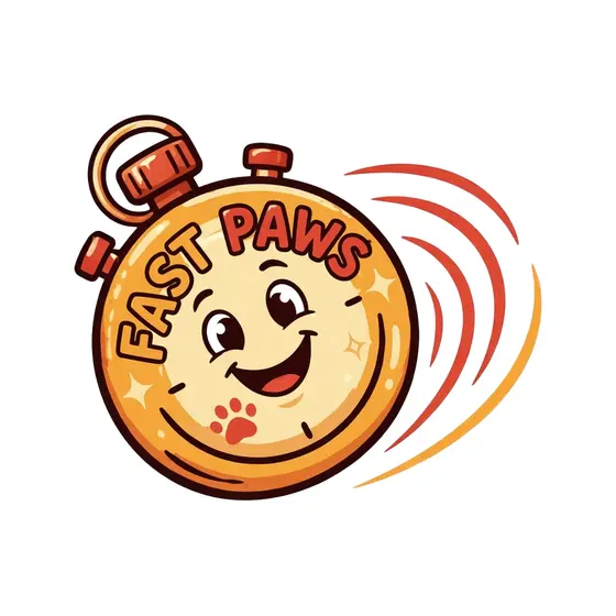 Stopwatch Mascot With Curved Speed Arcs