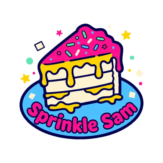 Cake Slice With Yellow Drip