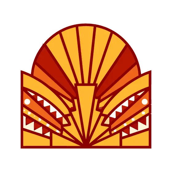 Deco Sunrise Panel With Teeth