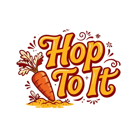 Yellow Script Hop To It Carrot