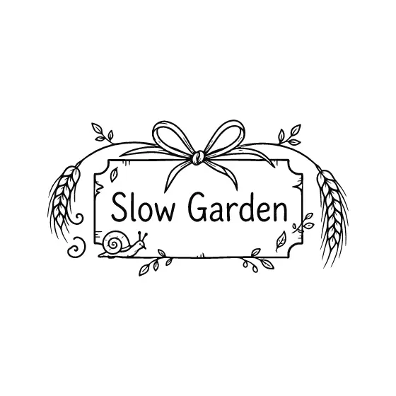 Garden Label With Curled Vines