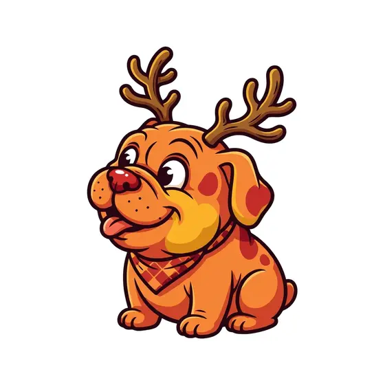 Spotted Bulldog With Plaid Bandana