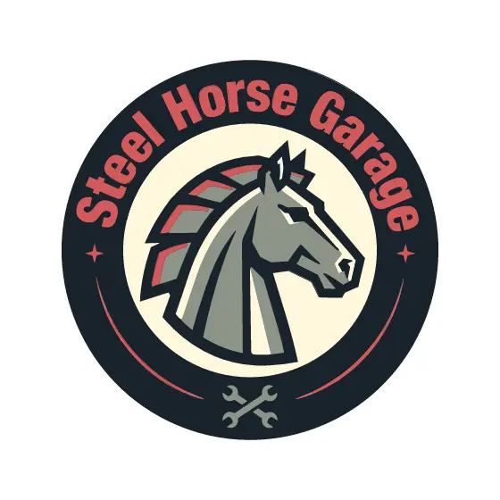 Steel Horse Garage Circular Badge