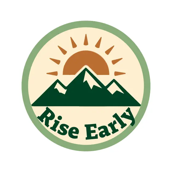Rise Early Sunrise Mountain Badge