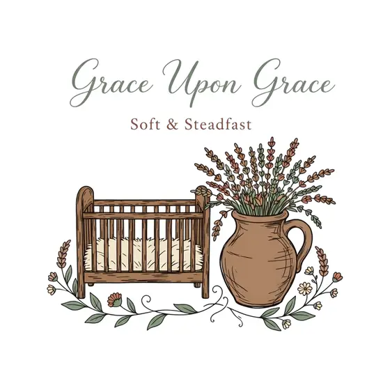 Lavender Jug Beside Crib