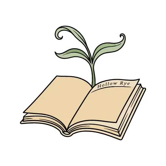 Seedling Rising From Open Book
