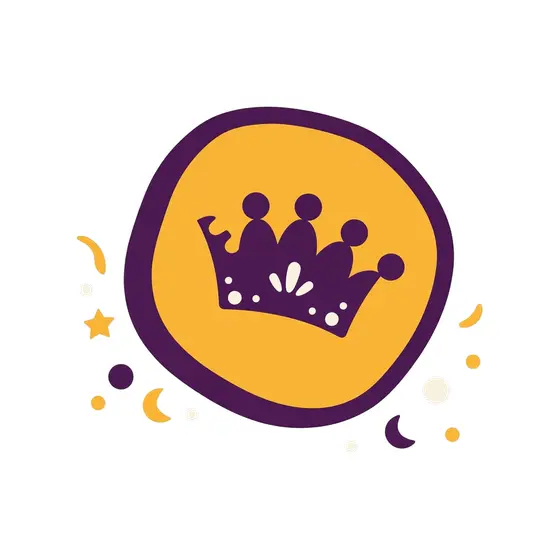 Purple Crown Coin With Jewel Accents
