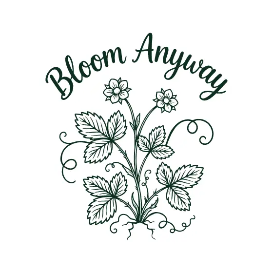 Bloom Anyway Strawberry With Two Leaves