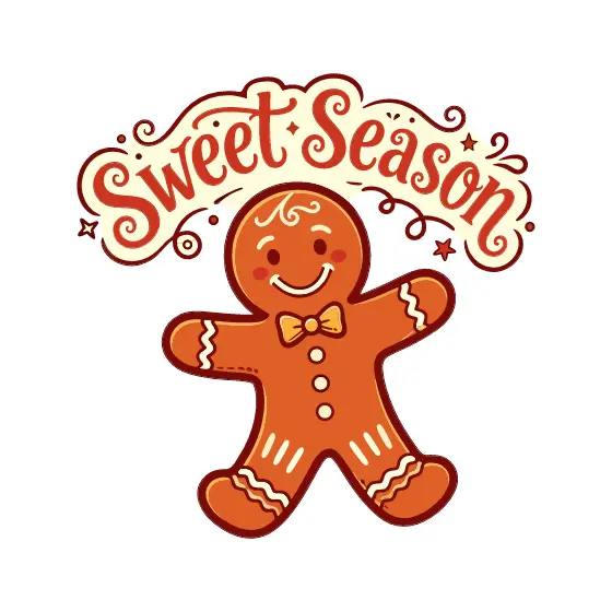 Smiling Gingerbread Man With Sweet Season Arc