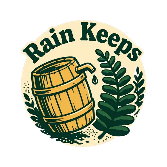 Rain Barrel With Fern, Green Fern