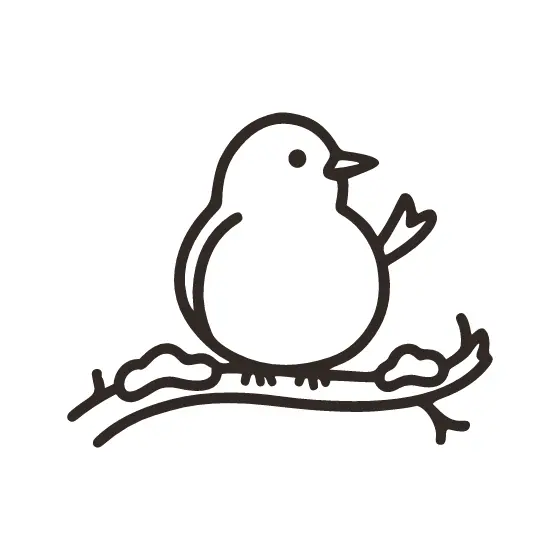 Plump Robin on Snowy Branch