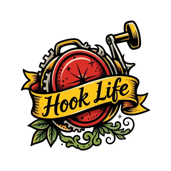 Red Reel With Hook Life Ribbon