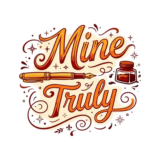 Mine Truly Script With Fountain Pen