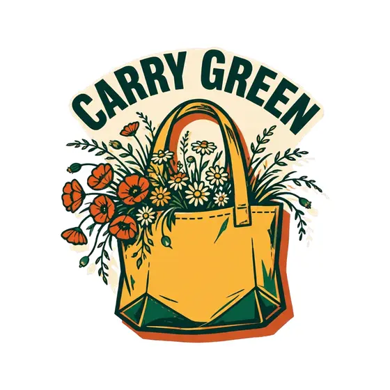 Mustard Tote With Poppy Bouquet