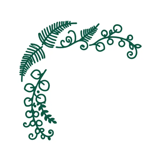 Green Fern Corner Border Set