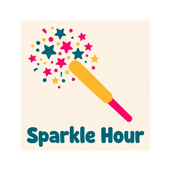 Sparkle Hour Sparkler Teal Lettering