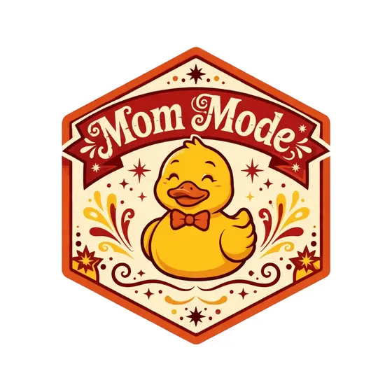 Mom Mode Hexagon Duck With Bow Tie