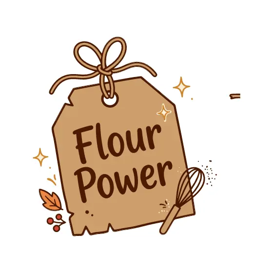 Flour Power Kraft Tag With Whisk