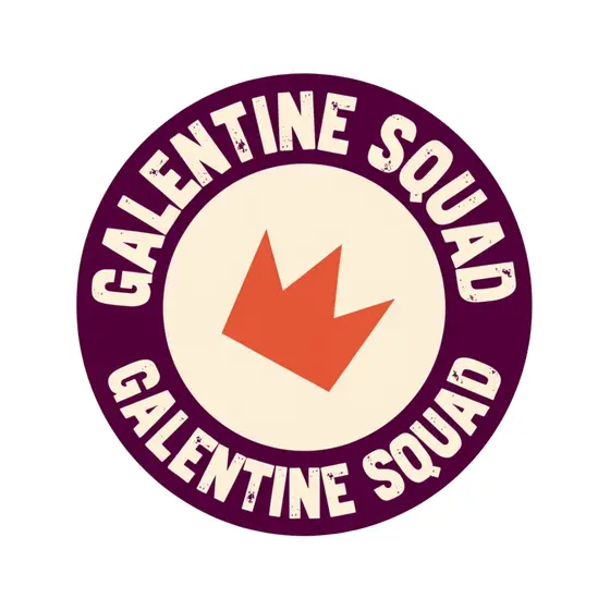Plum Badge With Coral Crown