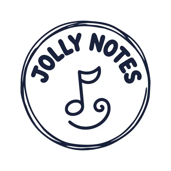 Round Badge With Jolly Notes Lettering