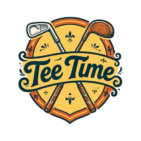 Tee Time Crest With Ribbon Banner