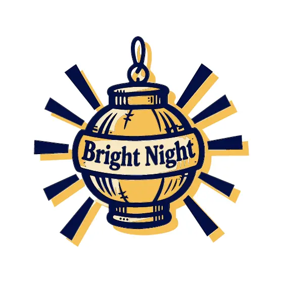 Bright Night Lantern With Navy Rays