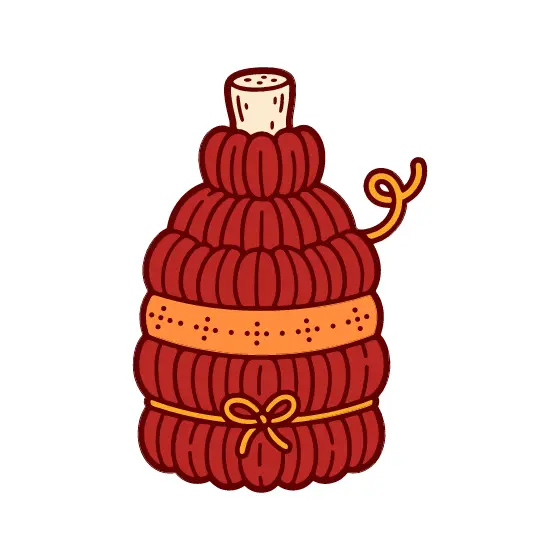 Red Knit Wine Bottle With Bow