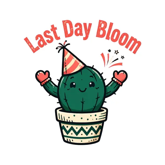Cheering Cactus with Party Hat