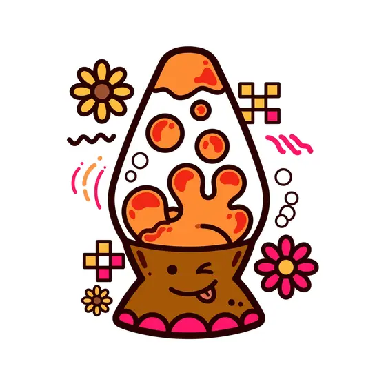 Groovy Lava Lamp With Winking Face