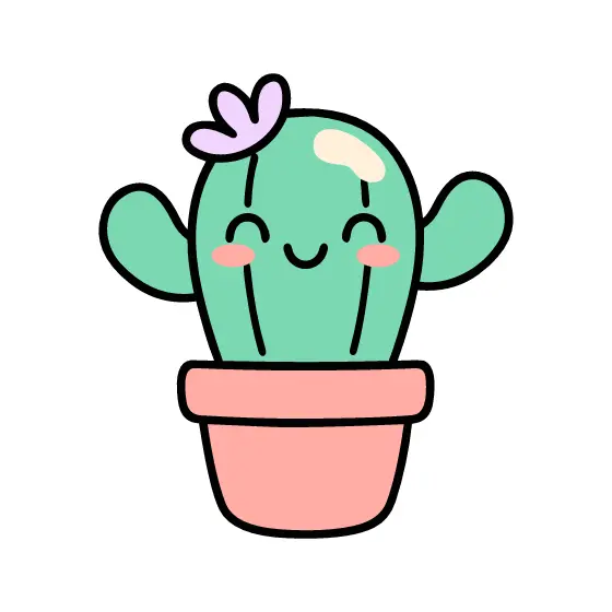 Smiling Cactus With Lilac Flower