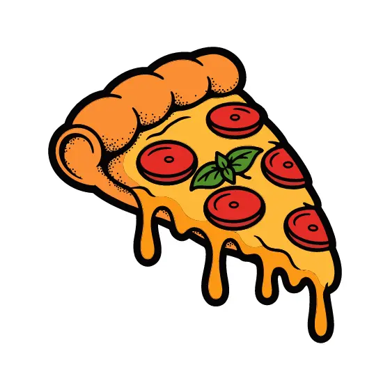 Pepperoni Pizza Slice With Basil