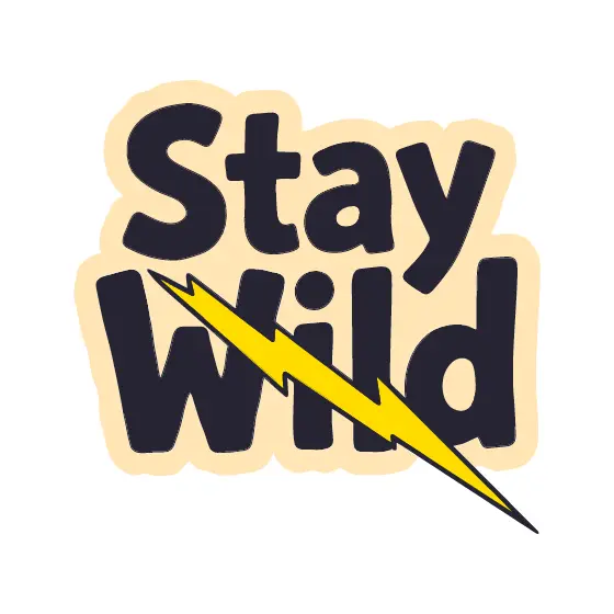 Stay Wild Lightning Bolt Lettering