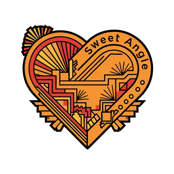 Art Deco Heart With Sunburst