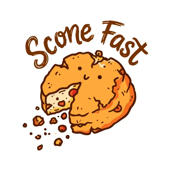 Bitten Scone With Crumb Trail