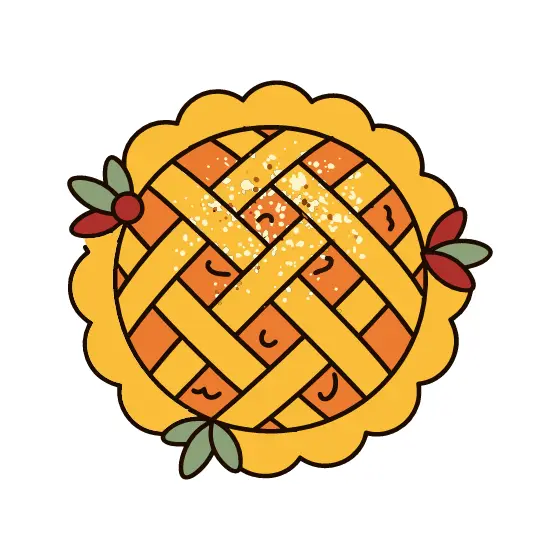 Diagonal Lattice Pie With Leaves
