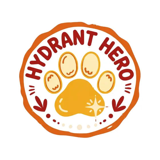 Hydrant Hero Mustard Paw Badge Sparkle