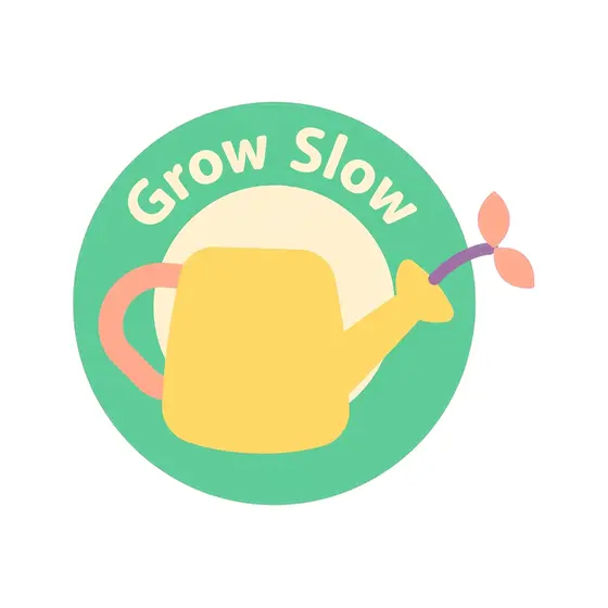 Mint Badge With Yellow Watering Can