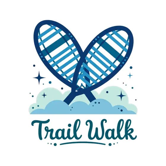 Blue Plaid Snowshoes Trail Walk